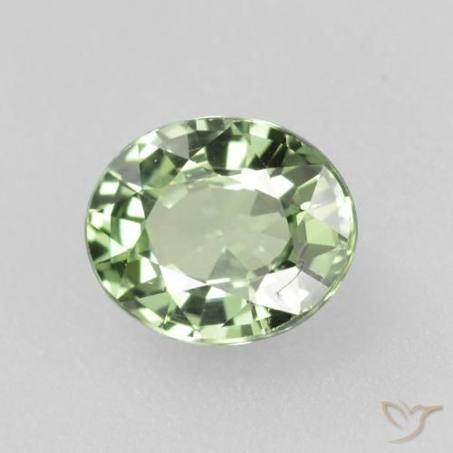 Safira Verde Floresta Claro Natural 0.75ct, oval, VVS-VS