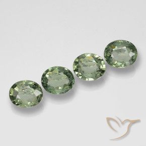Pedras preciosas de Safira Verde floresta natural de 2.98 ct, oval, VVS