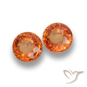 Pedras preciosas de Safira Laranja Médio natural de 1.16 ct, Redondo, VVS-VS