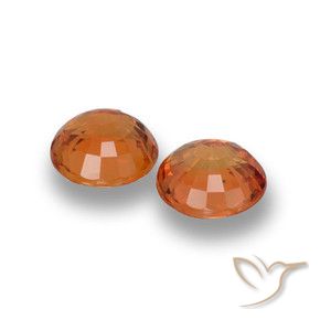 Pedras preciosas de Safira Laranja Médio natural de 1.16 ct, Redondo, VVS-VS