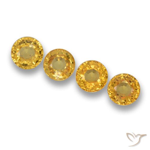 2.42ctw Natural Dourado Escuro Safira, Redondo, VVS-VS