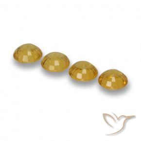 Pedras preciosas de Safira Dourado Escuro natural de 2.42 ct, Redondo, VVS-VS