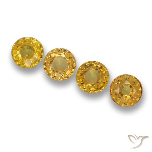 2.28ctw Natural ouro profundo Safira, Redondo, VVS-VS