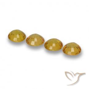 Pedras preciosas de Safira ouro profundo natural de 2.28 ct, Redondo, VVS-VS