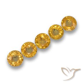 Pedras preciosas de Safira Dourado Escuro natural de 2.47 ct, Redondo, VVS-VS