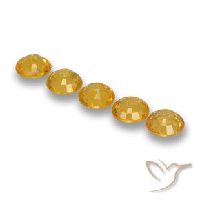 Pedras preciosas de Safira Dourado Escuro natural de 2.47 ct, Redondo, VVS-VS