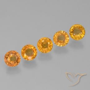Pedras preciosas de Safira Ouro natural de 2.71 ct, Redondo, VVS-VS