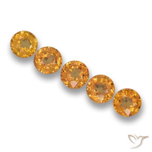 2.72ctw Natural Laranja Profundo-Ouro Safira, Redondo, VS