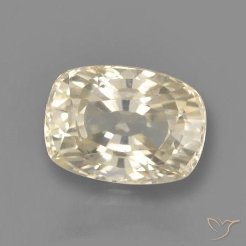 1.45ct Natural Luz amarela Safira, Almofada, VVS