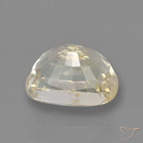 Safira Luz amarela Natural 1.45ct, Almofada, VVS