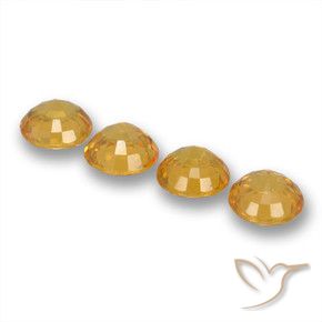 Pedras preciosas de Safira Dourado Escuro natural de 2.31 ct, Redondo, VS