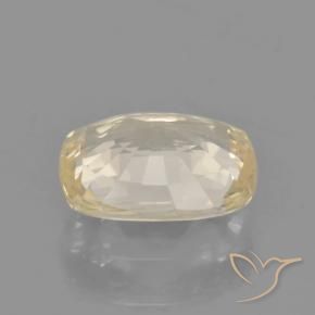 Safira Luz amarela Natural 1.31ct, Almofada, VVS