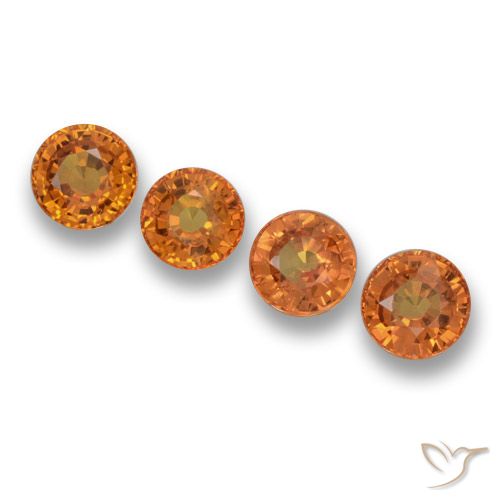 2.75ctw Natural damasco laranja Safira, Redondo, VVS-VS