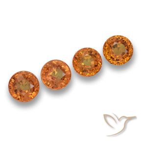 Pedras preciosas de Safira damasco laranja natural de 2.75 ct, Redondo, VVS-VS
