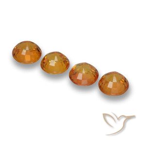 Pedras preciosas de Safira damasco laranja natural de 2.75 ct, Redondo, VVS-VS
