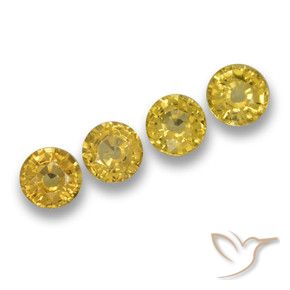 Pedras preciosas de Safira Mel amarelo natural de 2.38 ct, Redondo, VVS-VS