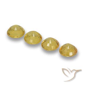 Pedras preciosas de Safira Mel amarelo natural de 2.38 ct, Redondo, VVS-VS