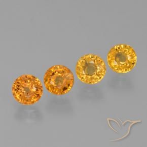Pedras preciosas de Safira Laranja Médio natural de 2.69 ct, Redondo, VVS-VS