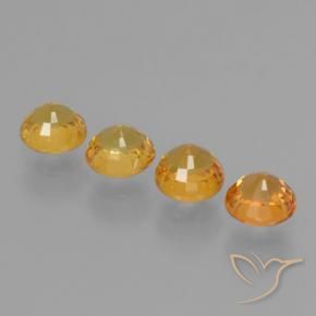 Pedras preciosas de Safira Laranja Médio natural de 2.69 ct, Redondo, VVS-VS