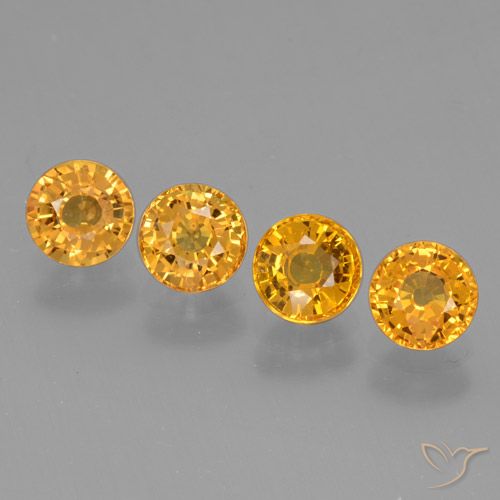 2.56ctw Natural damasco laranja Safira, Redondo, VVS-VS