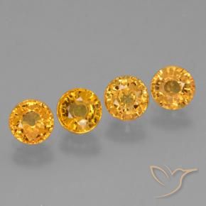 Pedras preciosas de Safira damasco laranja natural de 2.56 ct, Redondo, VVS-VS