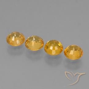 Pedras preciosas de Safira damasco laranja natural de 2.56 ct, Redondo, VVS-VS