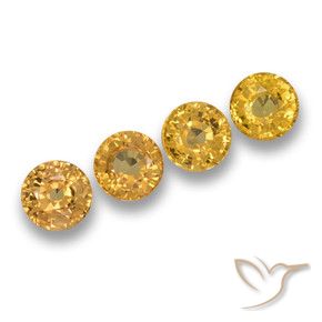 Pedras preciosas de Safira Dourado natural de 2.65 ct, Redondo, VVS-VS
