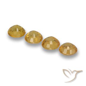 Pedras preciosas de Safira Dourado natural de 2.65 ct, Redondo, VVS-VS