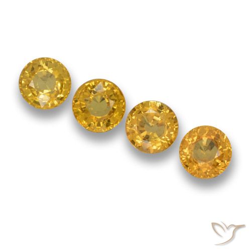 2.37ctw Natural ouro profundo Safira, Redondo, VVS-VS