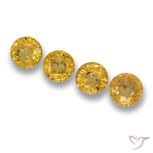 2.69ctw Natural ouro profundo Safira, Redondo, VVS-VS