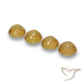 Pedras preciosas de Safira ouro profundo natural de 2.69 ct, Redondo, VVS-VS