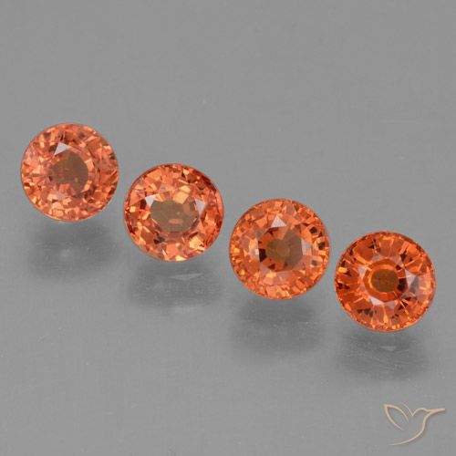 2.79ctw Natural fogo laranja Safira, Redondo, VVS-VS