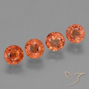 Pedras preciosas de Safira fogo laranja natural de 2.79 ct, Redondo, VVS-VS