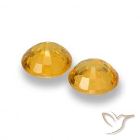Pedras preciosas de Safira Dourado médio natural de 1.28 ct, Redondo, VVS-VS