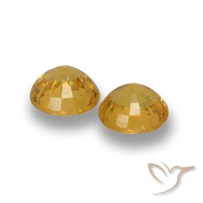 Pedras preciosas de Safira Dourado Escuro natural de 1.35 ct, Redondo, VVS-VS