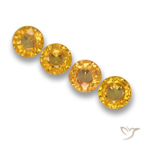 2.15ctw Natural Laranja Dourado Profundo Safira, Redondo, VVS-VS