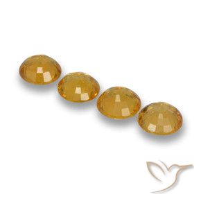 Pedras preciosas de Safira Laranja Médio-Claro natural de 2.33 ct, Redondo, VVS-VS