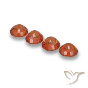 Pedras preciosas de Safira laranja avermelhado natural de 2.30 ct, Redondo, VVS-VS