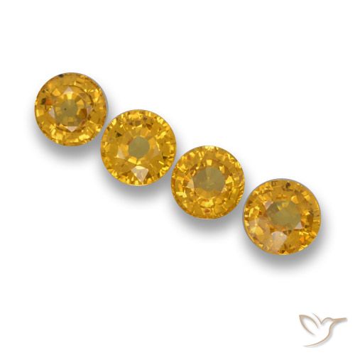 2.40ctw Natural Laranja Dourado Profundo Safira, Redondo, VVS-VS