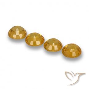 Pedras preciosas de Safira Laranja Dourado Profundo natural de 2.40 ct, Redondo, VVS-VS