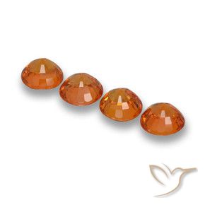 Pedras preciosas de Safira Laranja Profundo natural de 2.67 ct, Redondo, VVS-VS