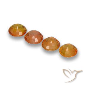 Pedras preciosas de Safira Laranja brilhante natural de 2.35 ct, Redondo, VVS-VS