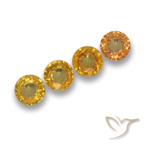 Pedras preciosas de Safira Laranja Dourada natural de 2.17 ct, Redondo, VVS