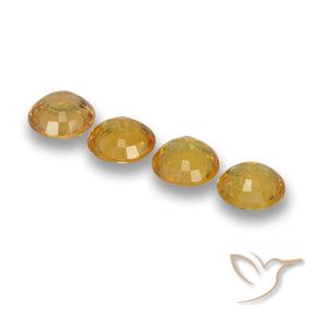 Pedras preciosas de Safira Laranja Dourada natural de 2.17 ct, Redondo, VVS