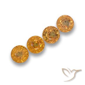 Pedras preciosas de Safira mel de laranja natural de 2.11 ct, Redondo, VVS-VS