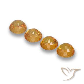 Pedras preciosas de Safira mel de laranja natural de 2.11 ct, Redondo, VVS-VS