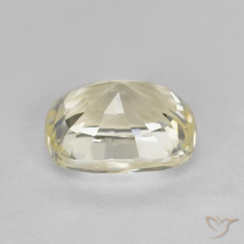 Safira Luz amarela Natural 1.24ct, Almofada, VVS-VS