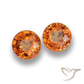 Pedras preciosas de Safira Laranja amarelado natural de 1.23 ct, Redondo, VVS-VS