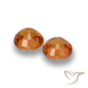 Pedras preciosas de Safira Laranja amarelado natural de 1.23 ct, Redondo, VVS-VS