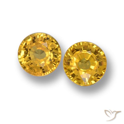 1.14ctw Natural Dourado Safira, Redondo, VVS-VS